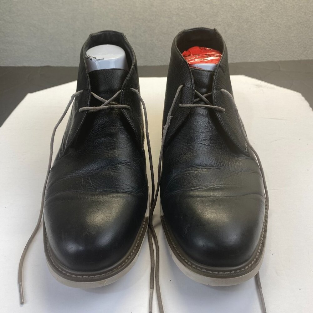 Cole Haan C20682 G15 Men's Chukka Boots Waterproof Black Leather Shoes Size 11M
